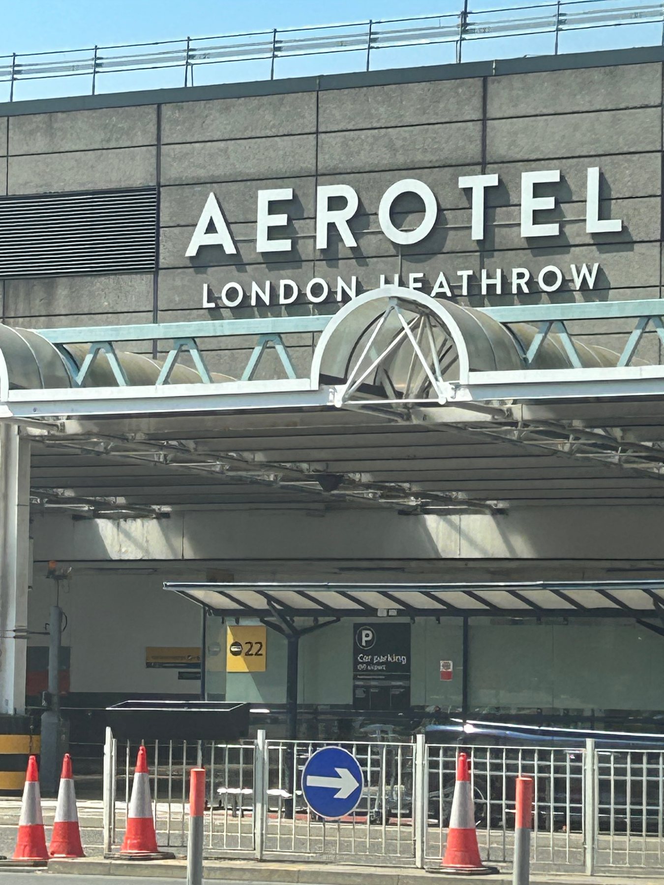Aerotel sign at London Heathrow Airport