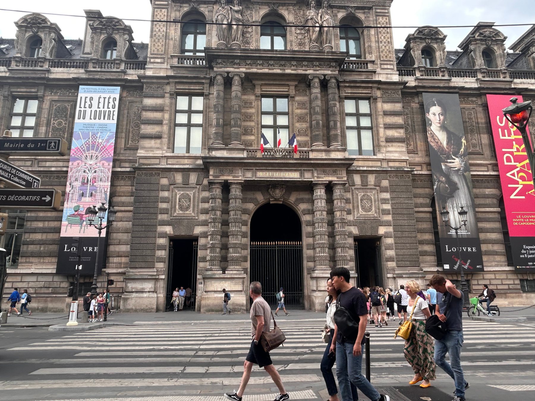 The richly decorated exterior of the Musée du Louvre in Paris